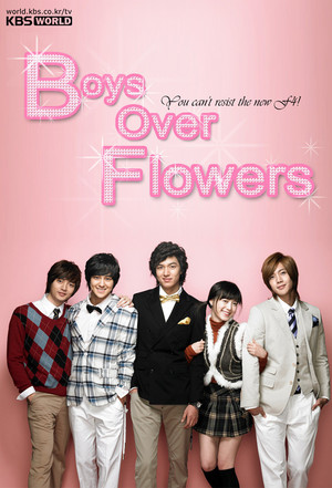 Boy before flower